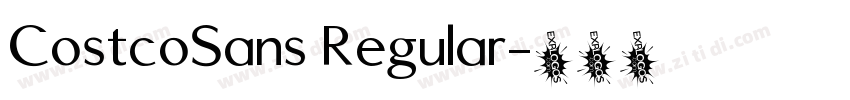 CostcoSans Regular字体转换 CostcoSans Regular字体转换